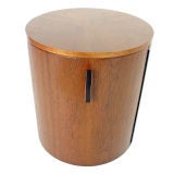 Retro Harvey Probber End Table Opens To Dry Bar