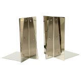 Pair of Nickel Plated Machine Age Bookends