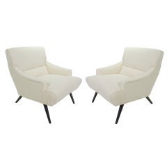 Pair of Modernist Italian Lounge Chairs