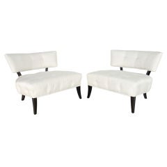 Pair of Glamorous Slipper Chairs after Billy Haines