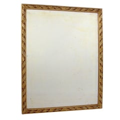 Handcarved Gilt Italian Mirror with Great Patina - circa 1940's
