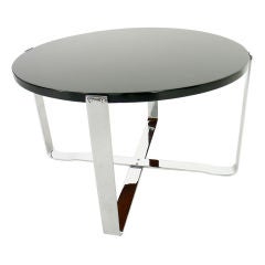 Art Deco Chrome Strap Coffee Table