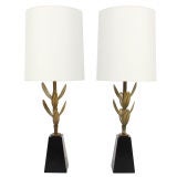 Pair of Elegant Floriform Lamps by Stiffel