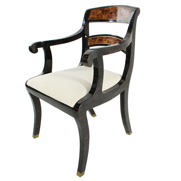 Tessellated Horn Chair by Maitland Smith