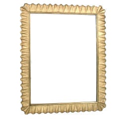 Venetian Scalloped Mirror - Hand Carved and Gilt - Great Patina