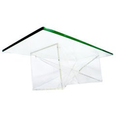 Sculptural Lucite Coffee Table Base