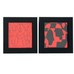 Pair of 1930's Abstract Paintings