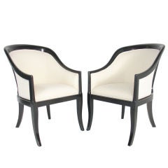 Pair of Curvaceous 1940's Tub Chairs
