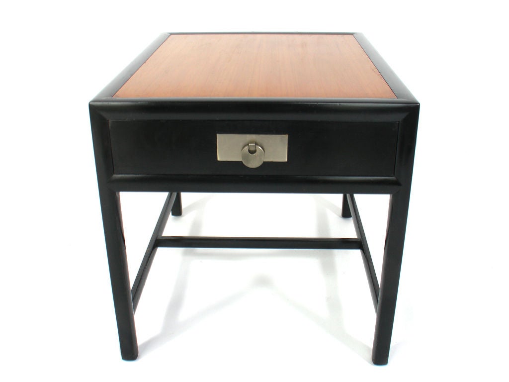 Pair of Clean Lined End Tables or Night Stands by Michael Taylor