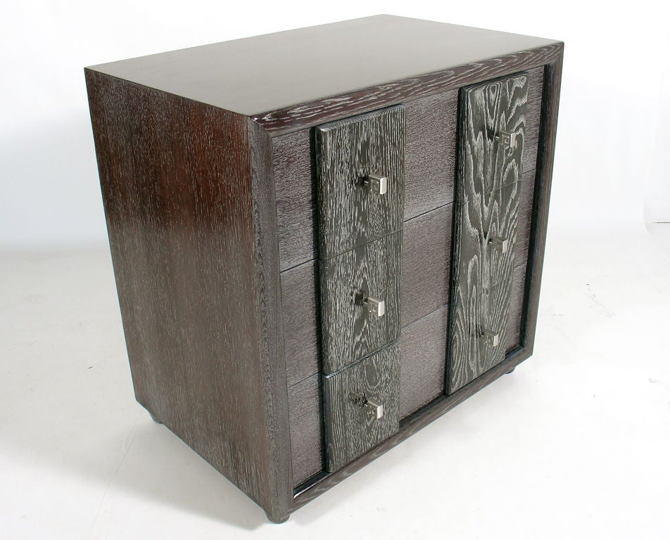 Pair of Limed Oak Modern Chests