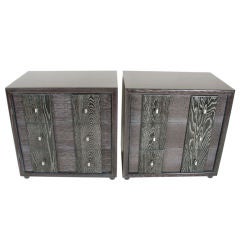 Pair of Limed Oak Modern Chests