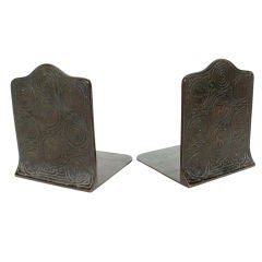 Tiffany Zodiac Bronze Bookends with Great Patina