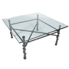 Sculptural Wrought Iron Coffee Table in the manner of Giacometti