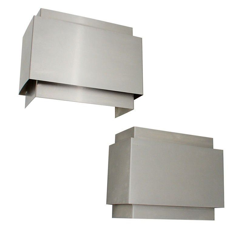 Applique minimaliste in metallo spazzolato in vendita
