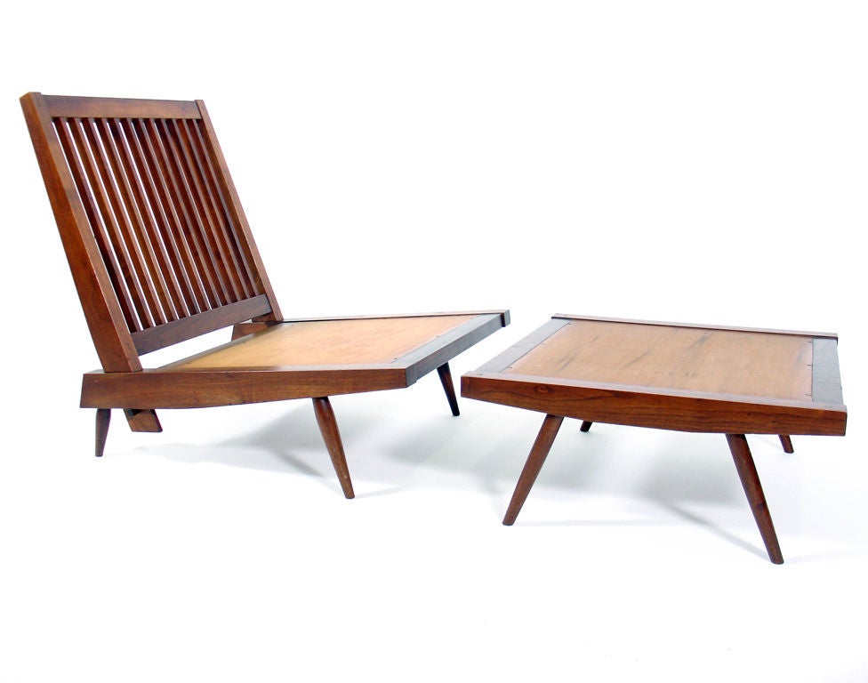 George Nakashima Lounge Chair and Ottoman 3