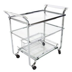 Chrome Art Deco Bart Cart by Treitel Gratz