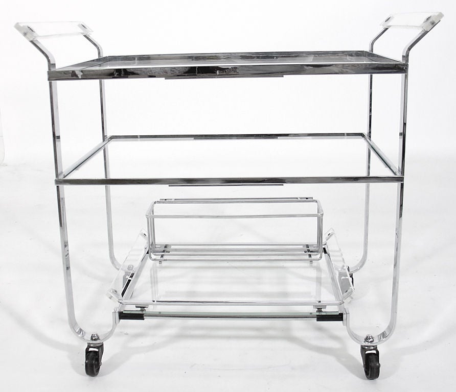 Chrome Art Deco Bart Cart by Treitel Gratz