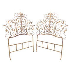 Pair of Gilt Italian Headboards - Pair of Twin Beds