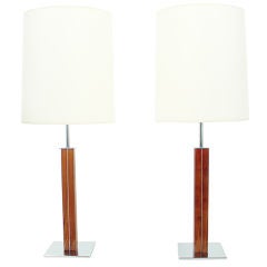 *Pair of Clean Lined Modern Lamps by Walter von Nessen