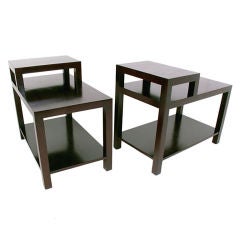 Pair of Stepped Lamp Tables by T.H. Robsjohn Gibbings