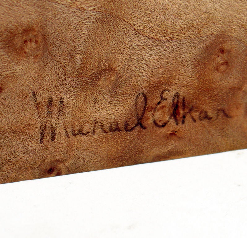 20th Century Studio Craft Jewelry Box by Michael Elkan in Birdseye Maple Burl