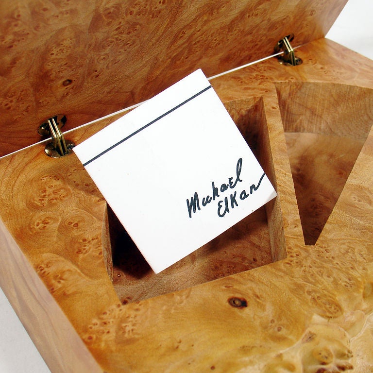 Studio Craft Jewelry Box by Michael Elkan in Birdseye Maple Burl 3