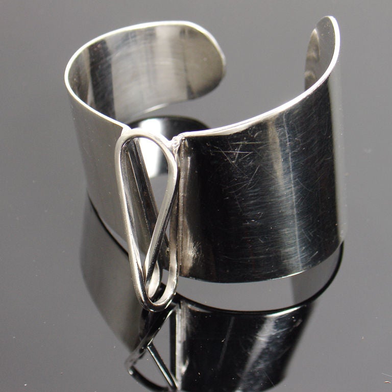Mid-20th Century Modernist Sterling Silver Bracelet For Sale