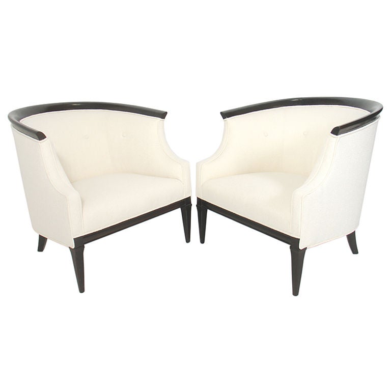 Pair of Curvaceous Tomlinson Sophisticate Tub Chairs