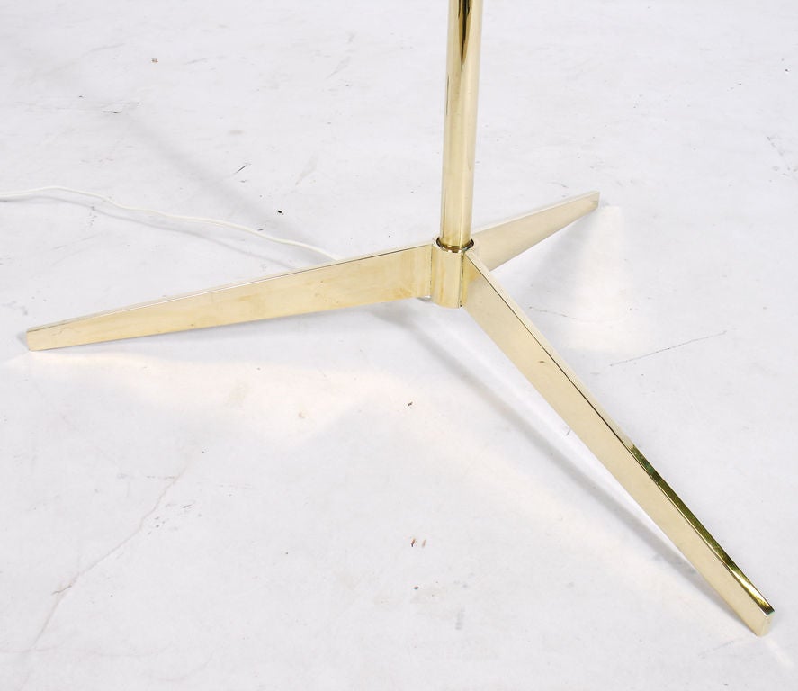 Mid-20th Century Sculptural Brass Floor Lamp by Paul McCobb for Excelsior