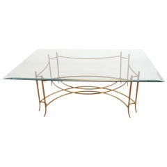 Sculptural Gilt Metal Coffee Table
