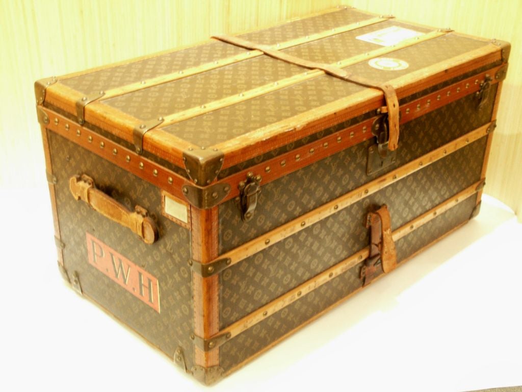 We offer for sale a Louis Vuitton steamer trunk made in France during the 1930's. This trunk is in exceptional condition, presumably seldom used for travel or at most only once or twice. There are two removable trays making three compartments. The