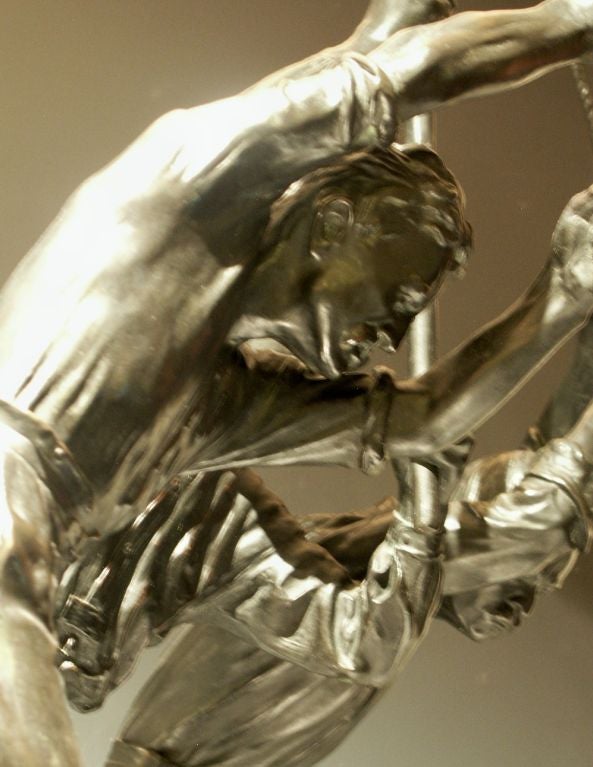 Monumental Worker Bronze Sculpture Industrial Revolution For Sale 3