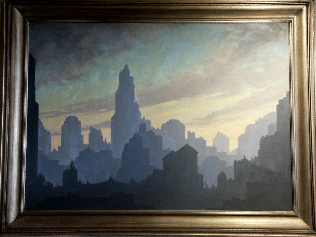 Art Deco New York Skyline Painting