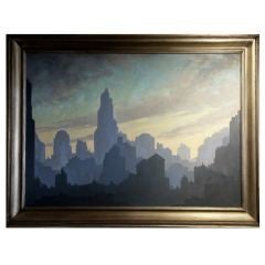 Art Deco New York Skyline Painting