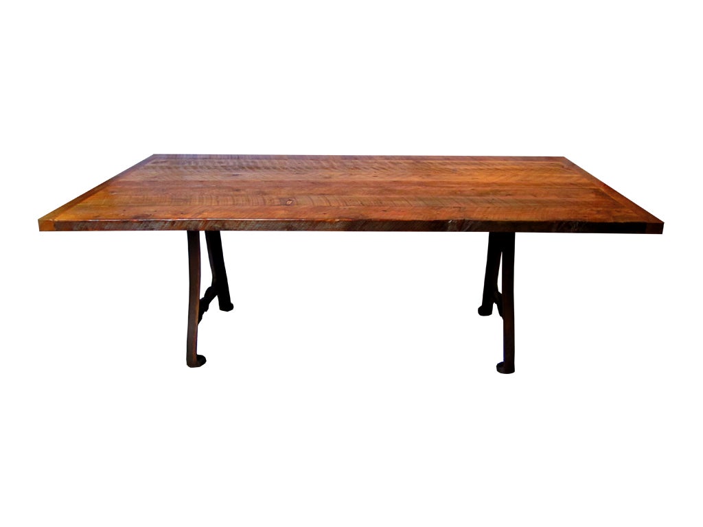 Custom Barn Wood Table at 1stDibs