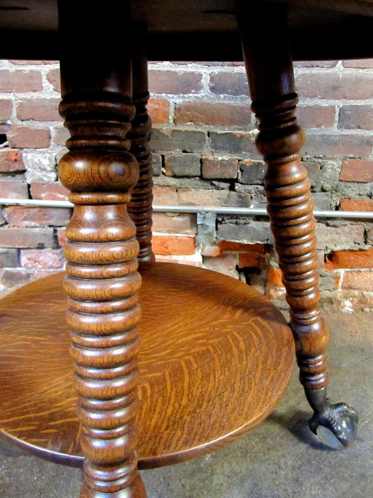 Antique Oak Parlor Table In Good Condition In Spokane, WA