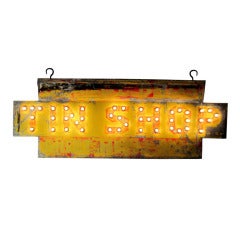 Vintage Tin Shop Sign