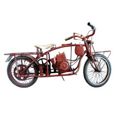 Vintage Folk Art  Motorbike