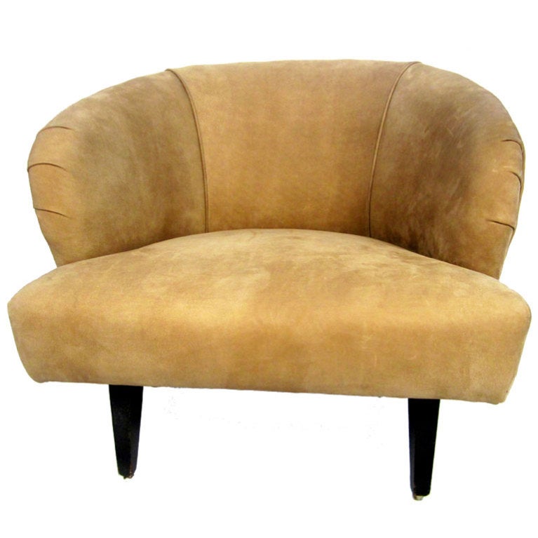 Leather Low Club Chair For Sale