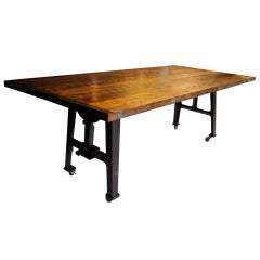 Vintage Industrial Barnwood Table