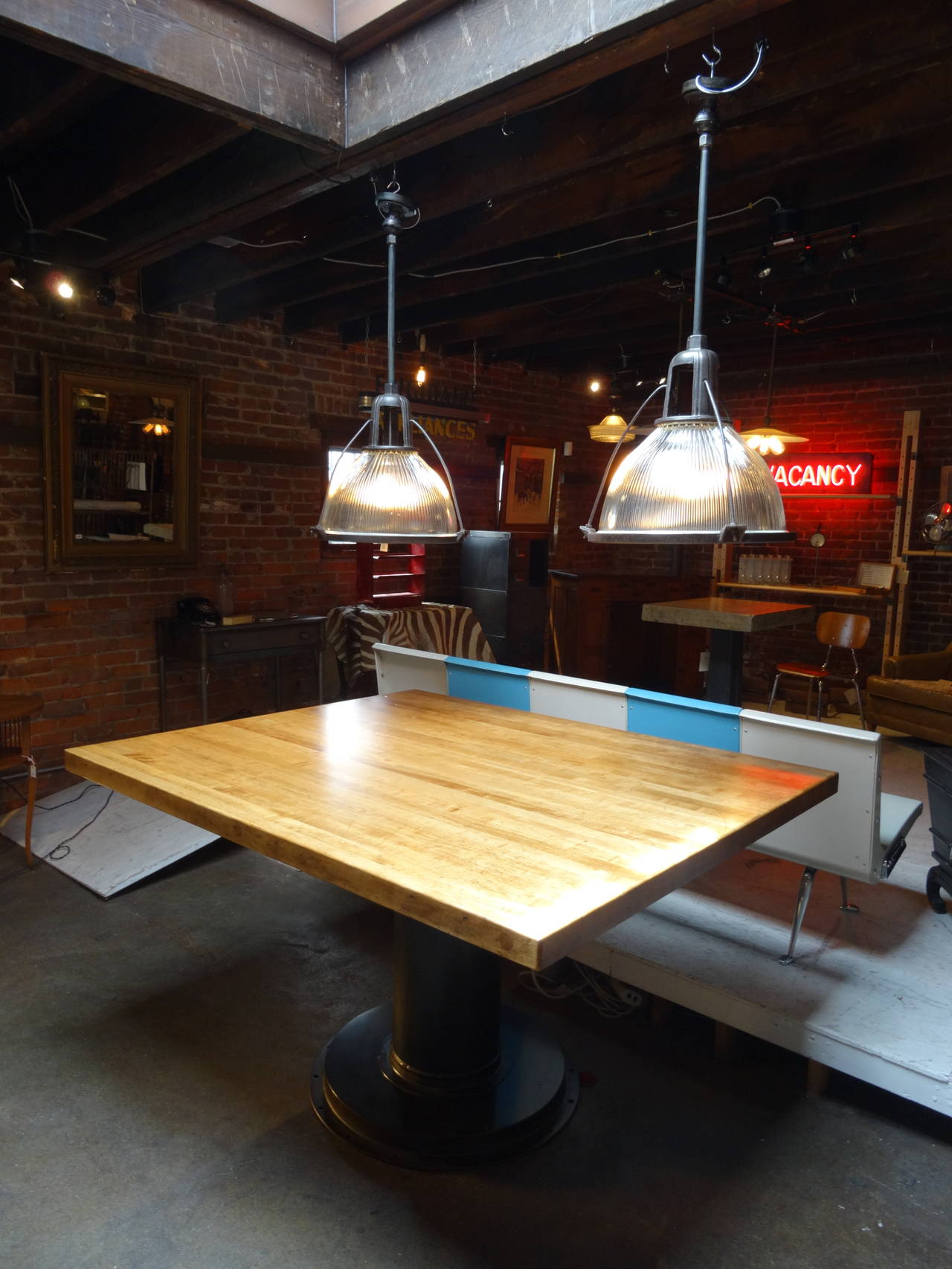 American Maple-Top Industrial Table