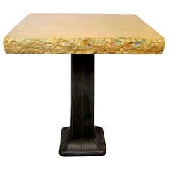 Litho Stone Pedestal Table