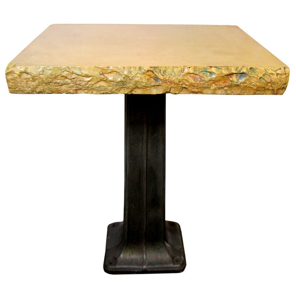 Litho Stone Pedestal Table