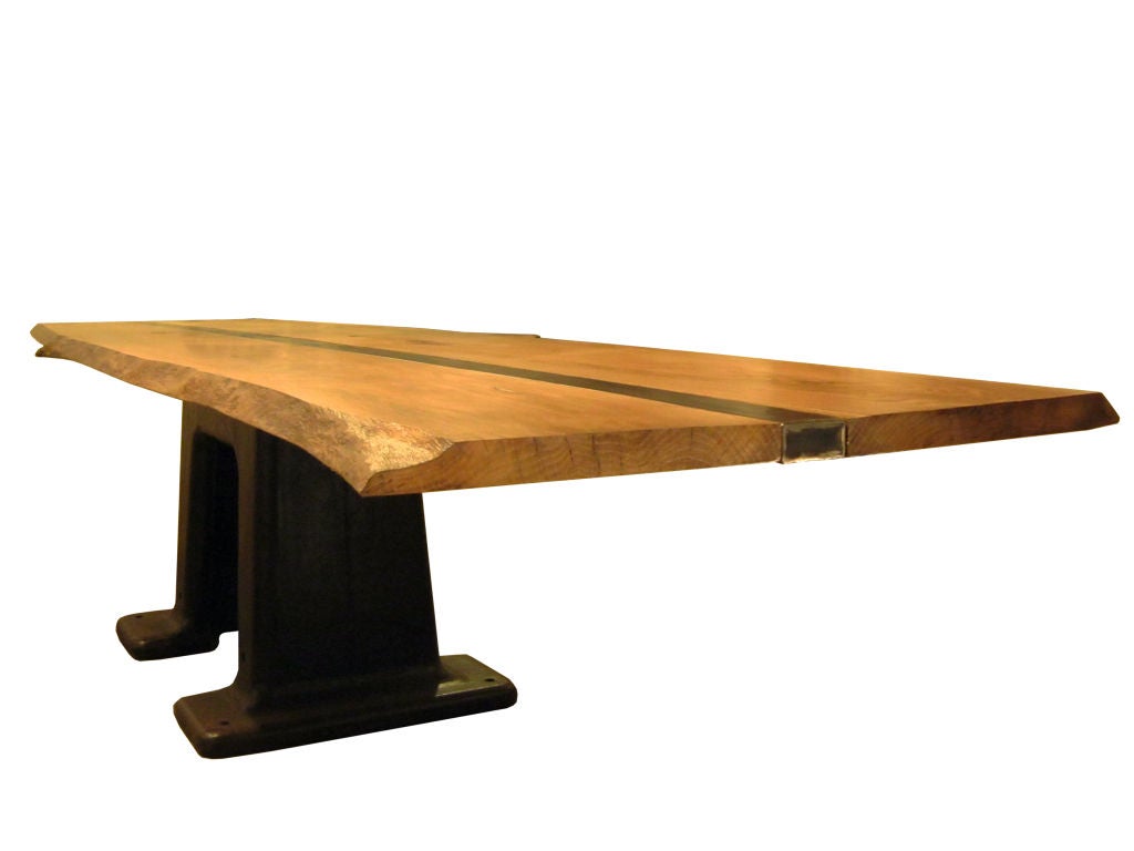 Contemporary industrial dining table For Sale