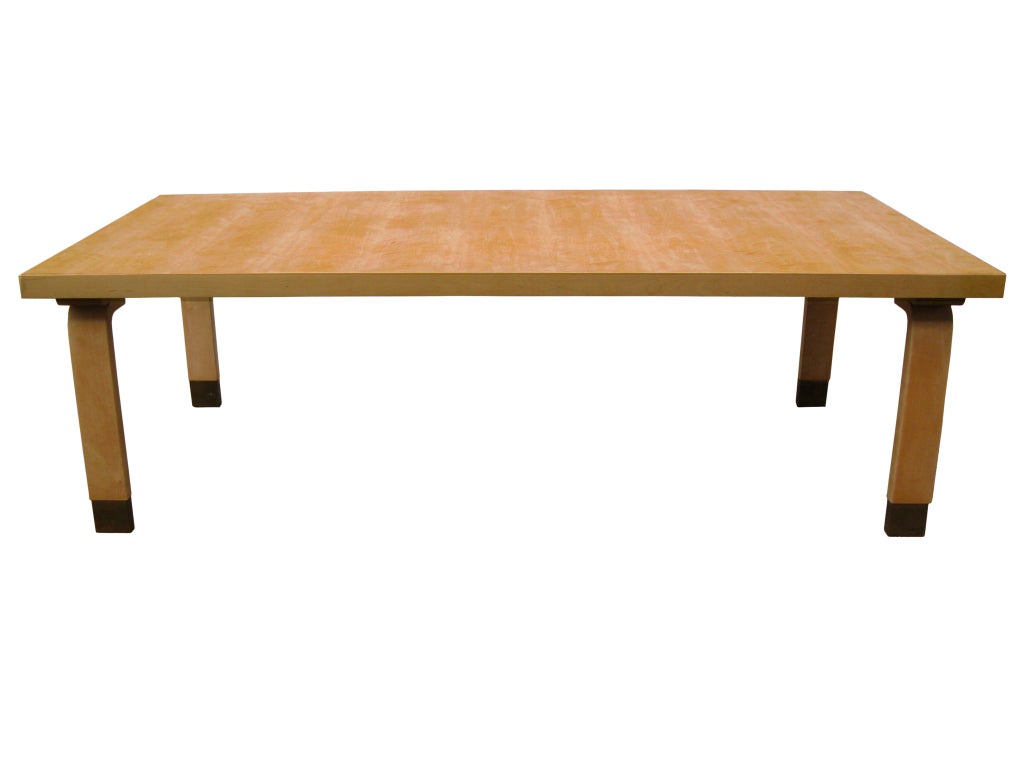Swedish library/dining table by Alvar Aalto For Sale