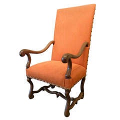 Fauteuil provincial français d'époque Louis XIII du 17ème siècle