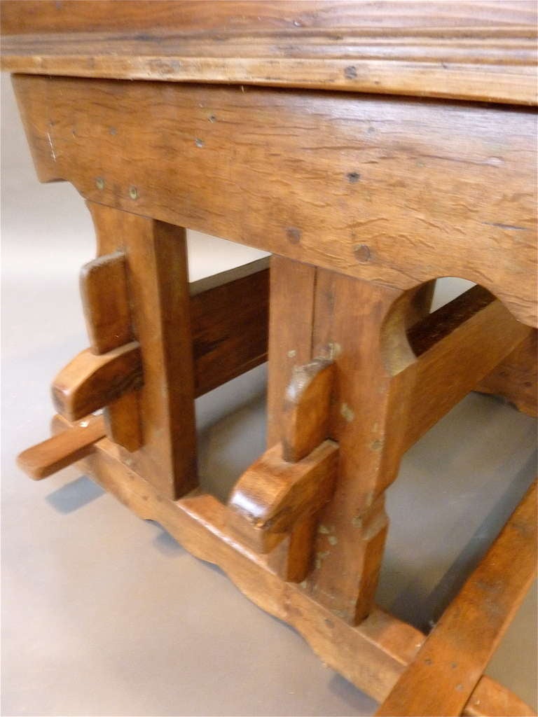 Rare 18th Century Swiss Trestle Table 2