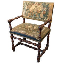 Extremely Rare Early 17th Century Louis XIII Period Armchair