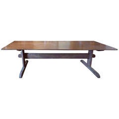 Large Rustic Scandinavian Trestle Table