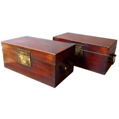 Pair of Early 19th Century Chinese Export Boxes.